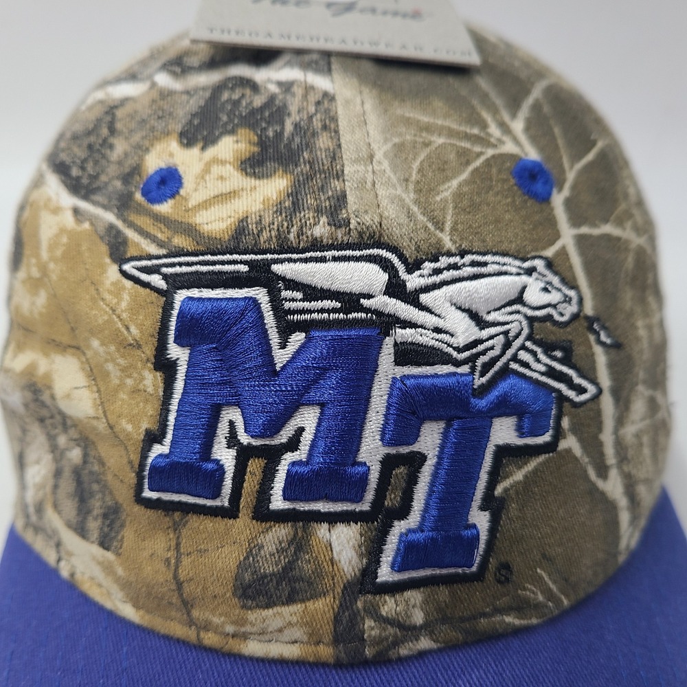 Middle Tennessee State‎ Blue Raiders Hat Strapback The Game Camo Blue NCAA MTSU - Picture 4 of 11